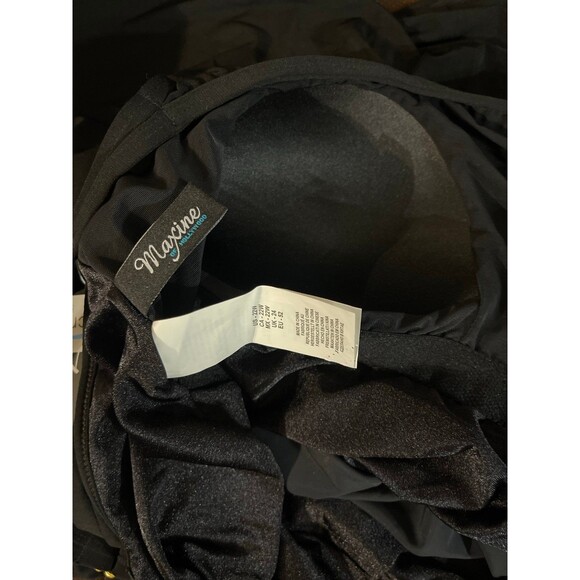 Maxine Of Hollywood Jersey Swim Romper One Piece Swimsuit Size 22W Black New - Picture 8 of 8